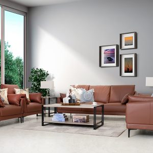 Cocoa Half Leather Sofa