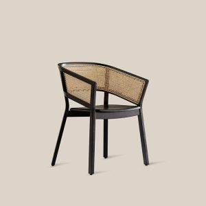 Martinique Cane Chair Black