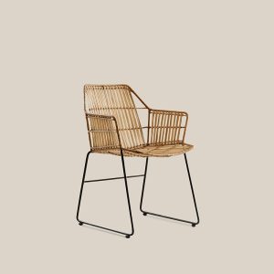 Angelo Rattan Armchair Black Legs