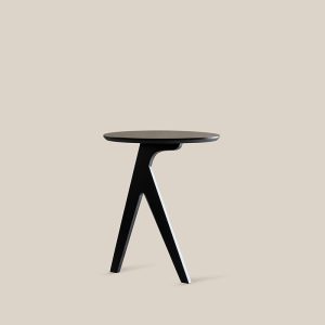 Irene Teak Wood Side Table – Black