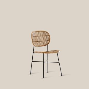 Lima Rattan Chair Black Leg