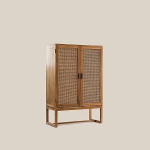 Mimosa Teak with Cane Cabinet