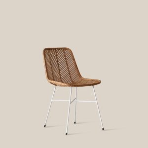 Santiago Rattan Chair White Leg