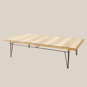 Cali Rattan Table Black Legs