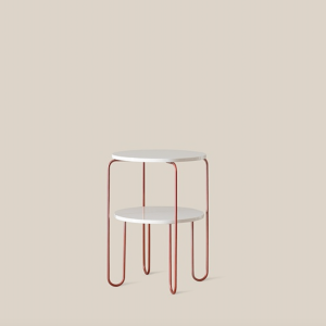 Lucien Wooden Side Table With Copper Legs