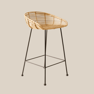 Adele Rattan Bar Stool- High