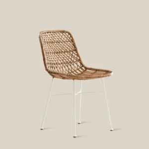 Sao Paulo Rattan Chair White Legs