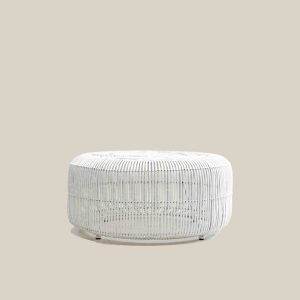San Juan Rattan Table – White