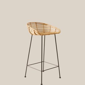 Adele Rattan Bar Stool-Regular