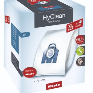 Miele – XL HyClean 3D GN dustbags, 4.5 liters (8 bags), 10455000
