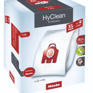Miele – XL HyClean 3D FJM dustbags, 3.5 liters (8 bags), 10455090
