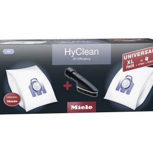 Miele – XL HyClean 3D GN dustbags pack, 4.5 liters (8 bags) + FREE Universal Brush, 11476550