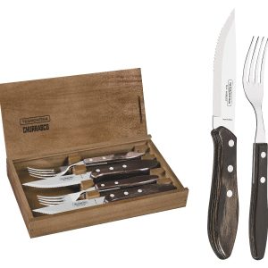 Tramontina – 4 Pcs Cutlery Set with Wooden Box, 29899526