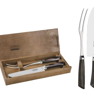 Tramontina – 2 Pcs Carving Set with Wooden Box, 29899553