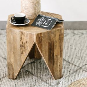 Sofia Elm Wood Stool