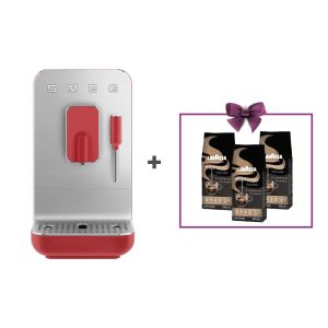 Smeg – Bean to Cup Coffee Machine with Milk Frother, BCC02RDMUK