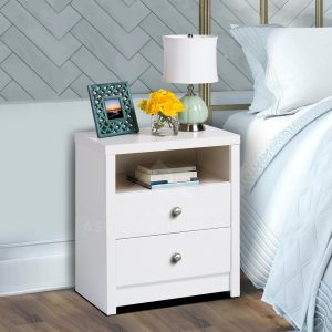Frost White Bedside Table