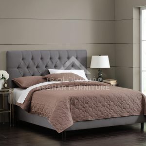 Grey Velvet Bed