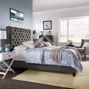 Tufted Roll-Top Bed